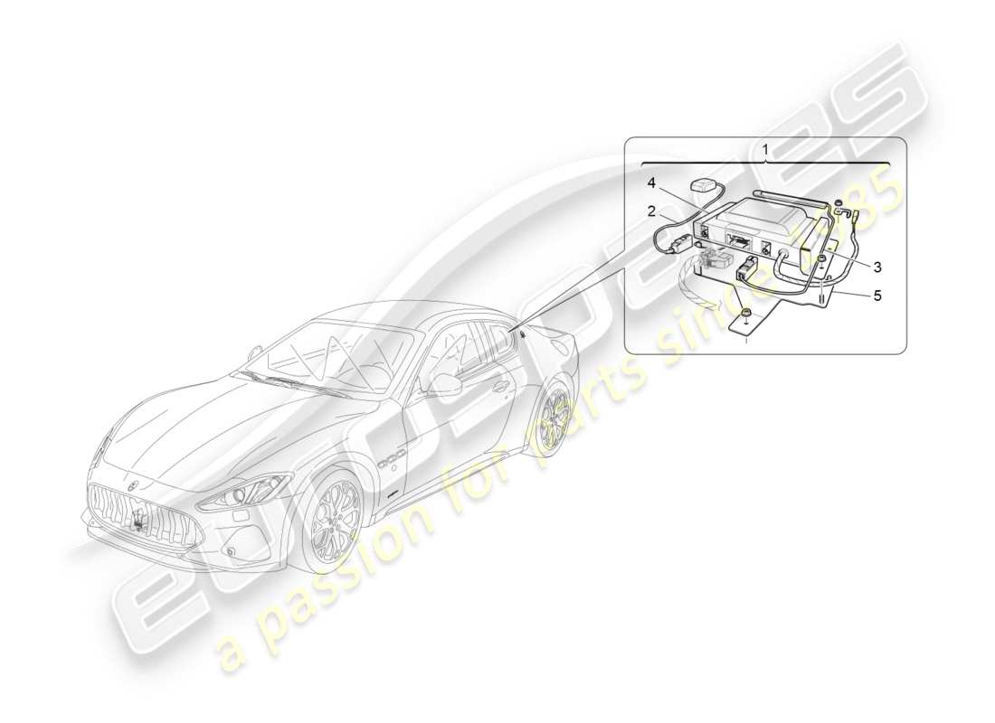 maserati granturismo s (2020) alarm and immobilizer system parts diagram