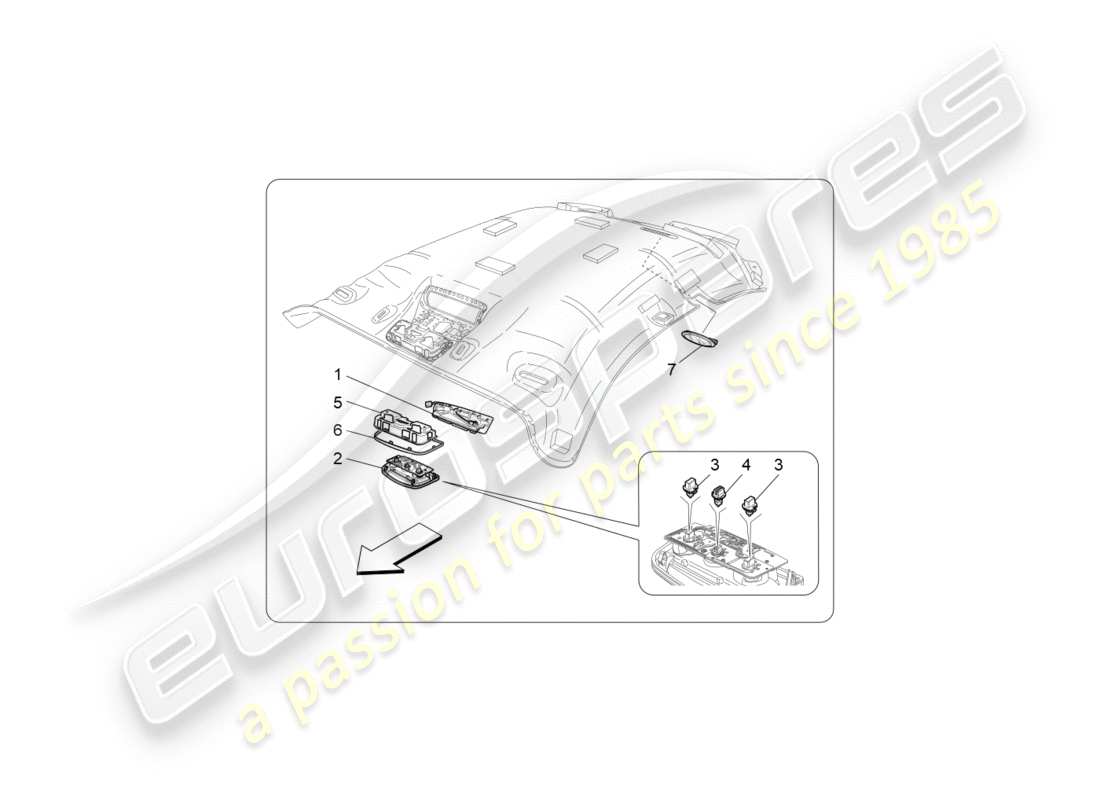 maserati granturismo (2014) internal vehicle devices part diagram