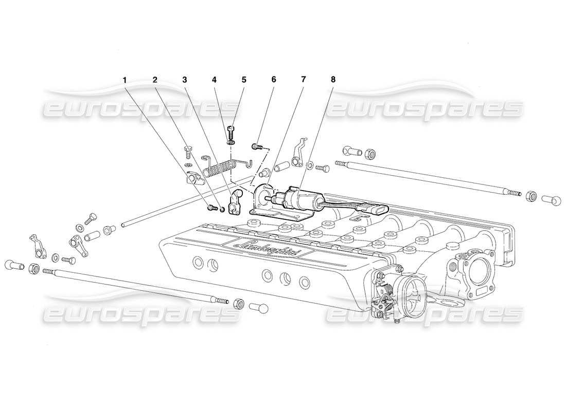 lamborghini diablo sv (1997) accelerator cables parts diagram