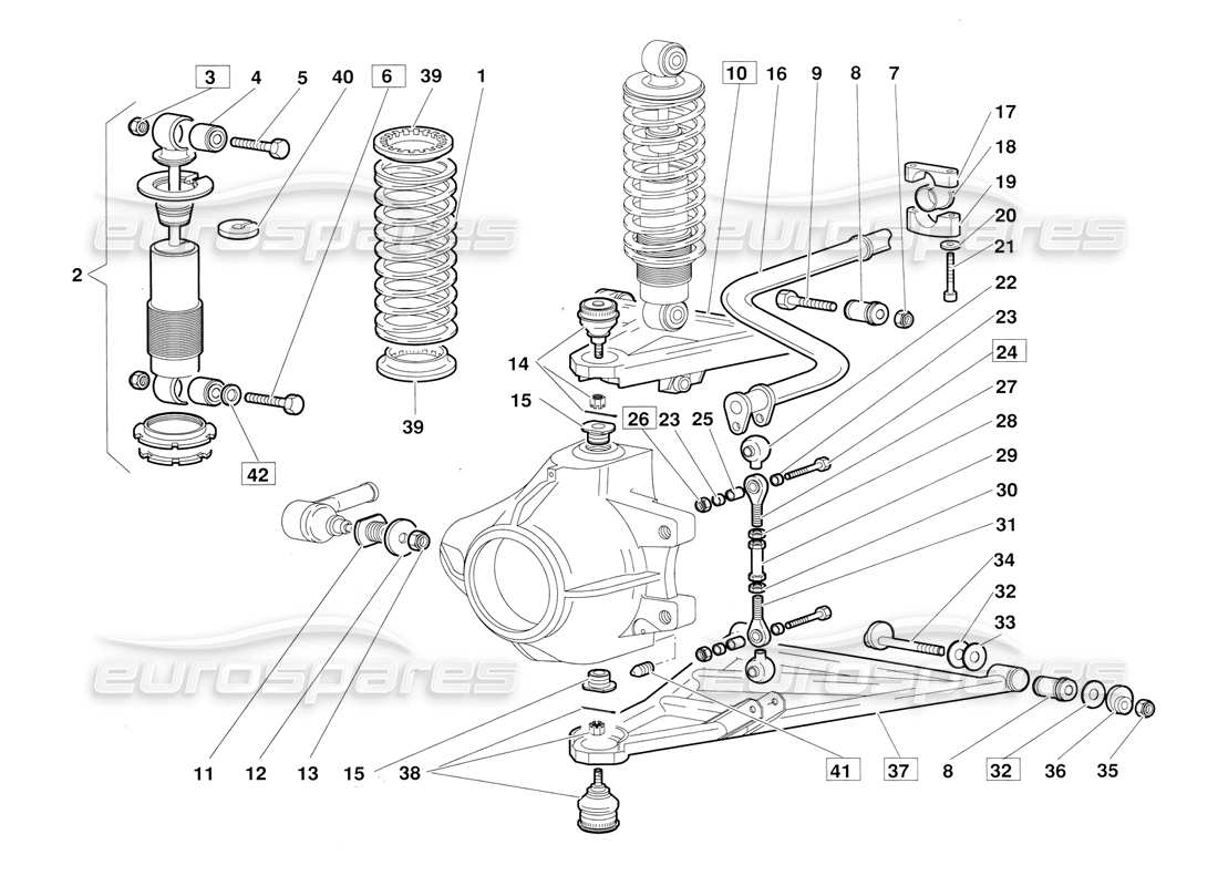a part diagram from the lamborghini diablo (1991) parts catalogue