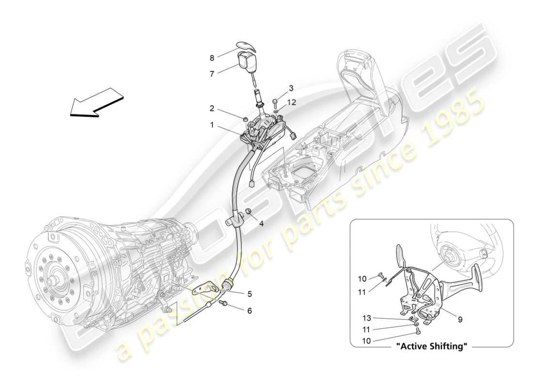 VIEW PARTS DIAGRAMS FROM THE MASERATI GRANTURISMO PARTS CATALOGUE a part diagram from the maserati granturismo parts catalogue