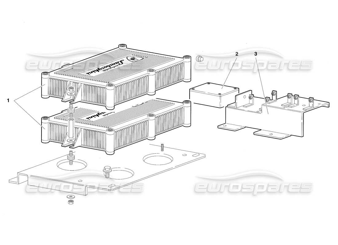 lamborghini diablo sv (1997) electronic injection units parts diagram