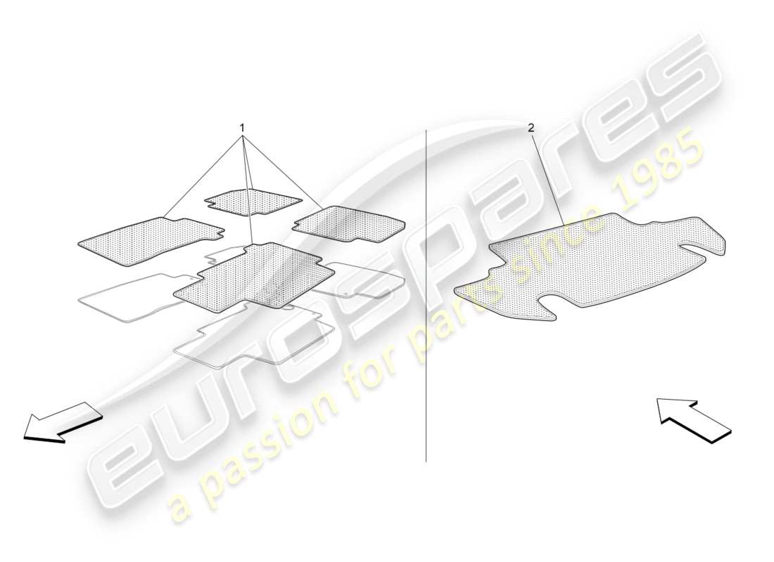 maserati granturismo (2014) standard provided part diagram