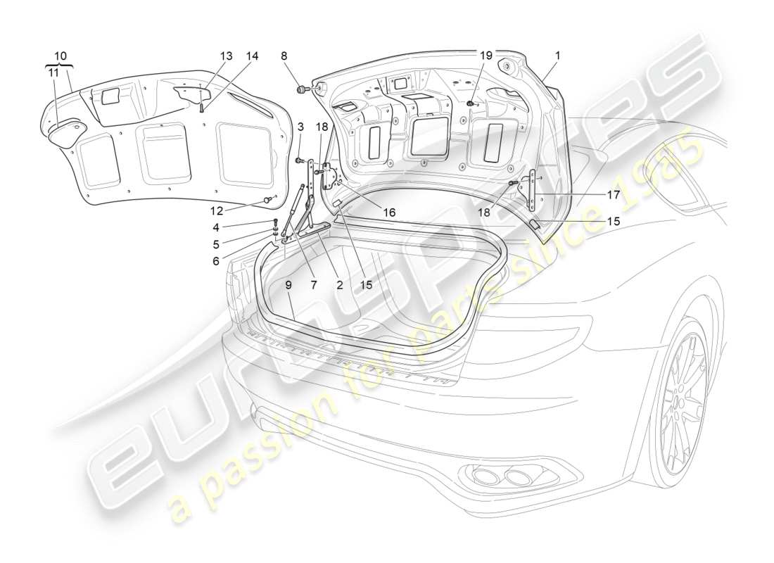 a part diagram from the Maserati GranTurismo (2011) parts catalogue