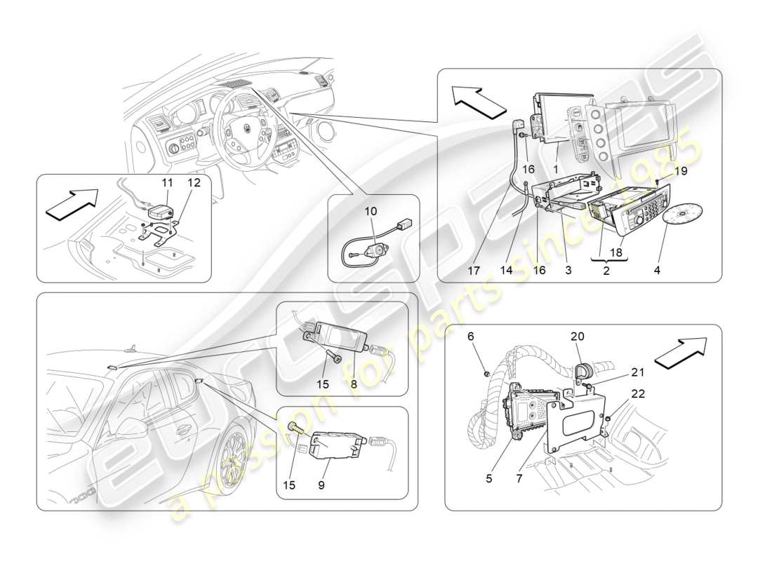 a part diagram from the Maserati GranTurismo (2015) parts catalogue