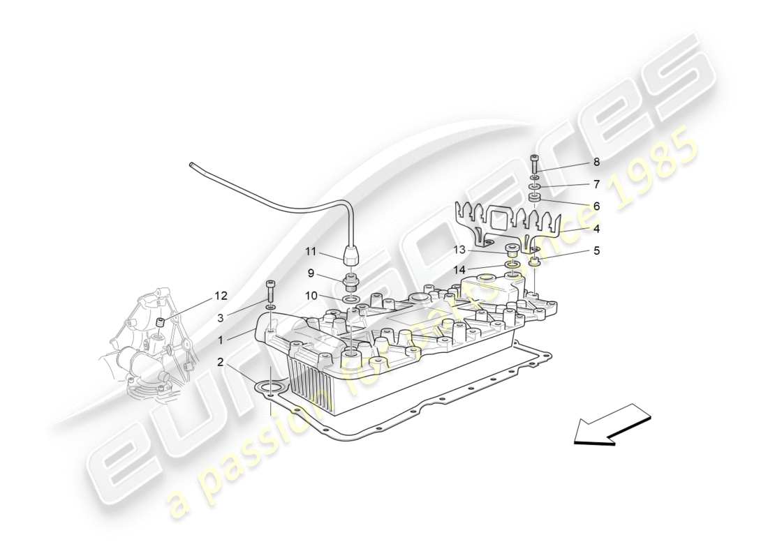 a part diagram from the Maserati GranTurismo (2009) parts catalogue