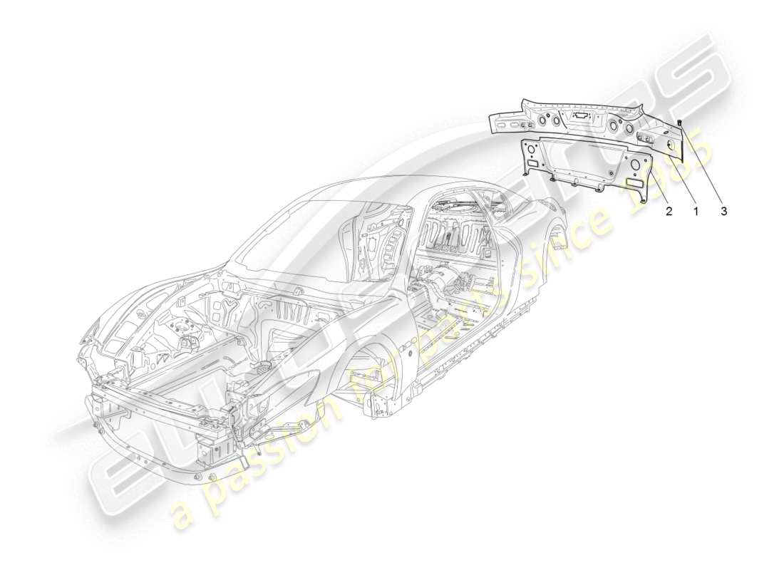 a part diagram from the maserati granturismo parts catalogue