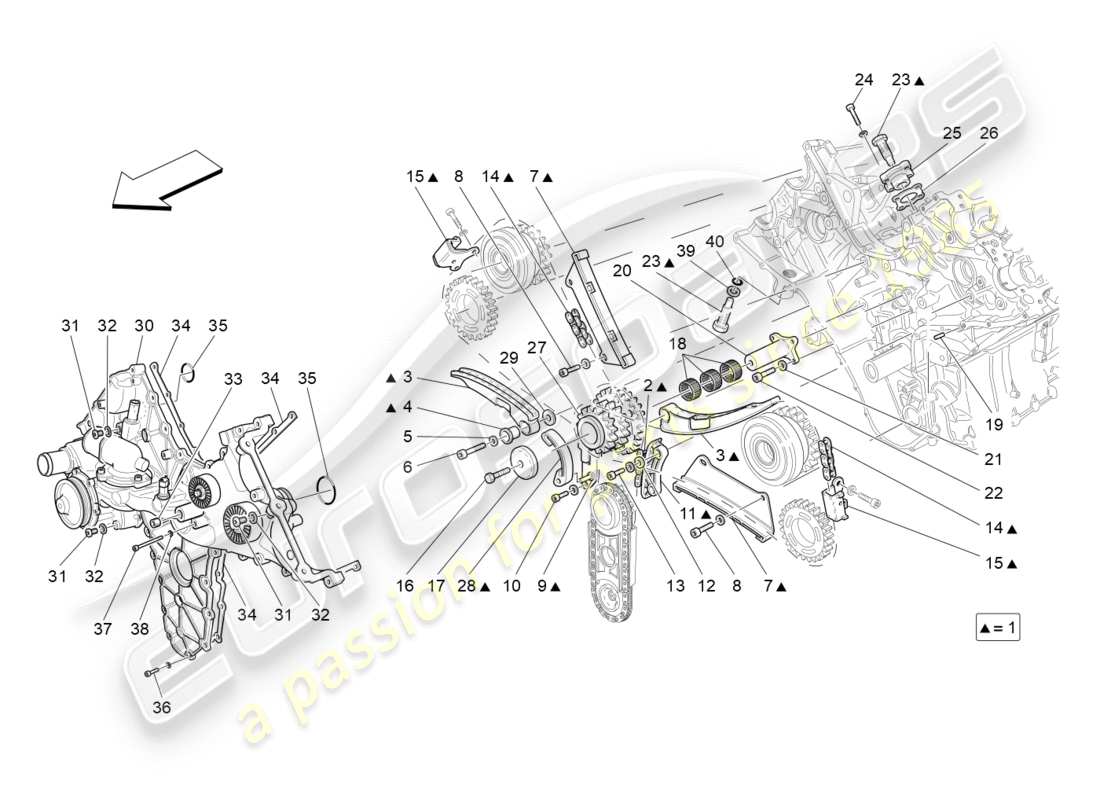 a part diagram from the maserati granturismo (2010) parts catalogue