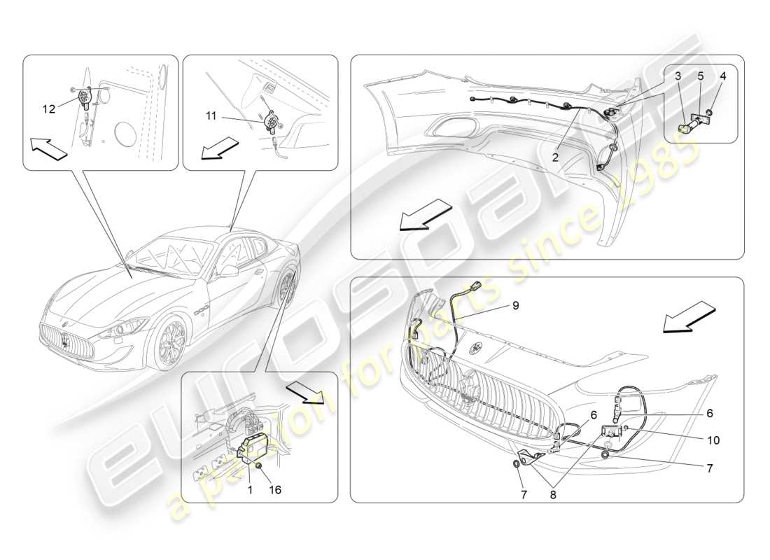 a part diagram from the Maserati GRANTURISMO S (2013) parts catalogue