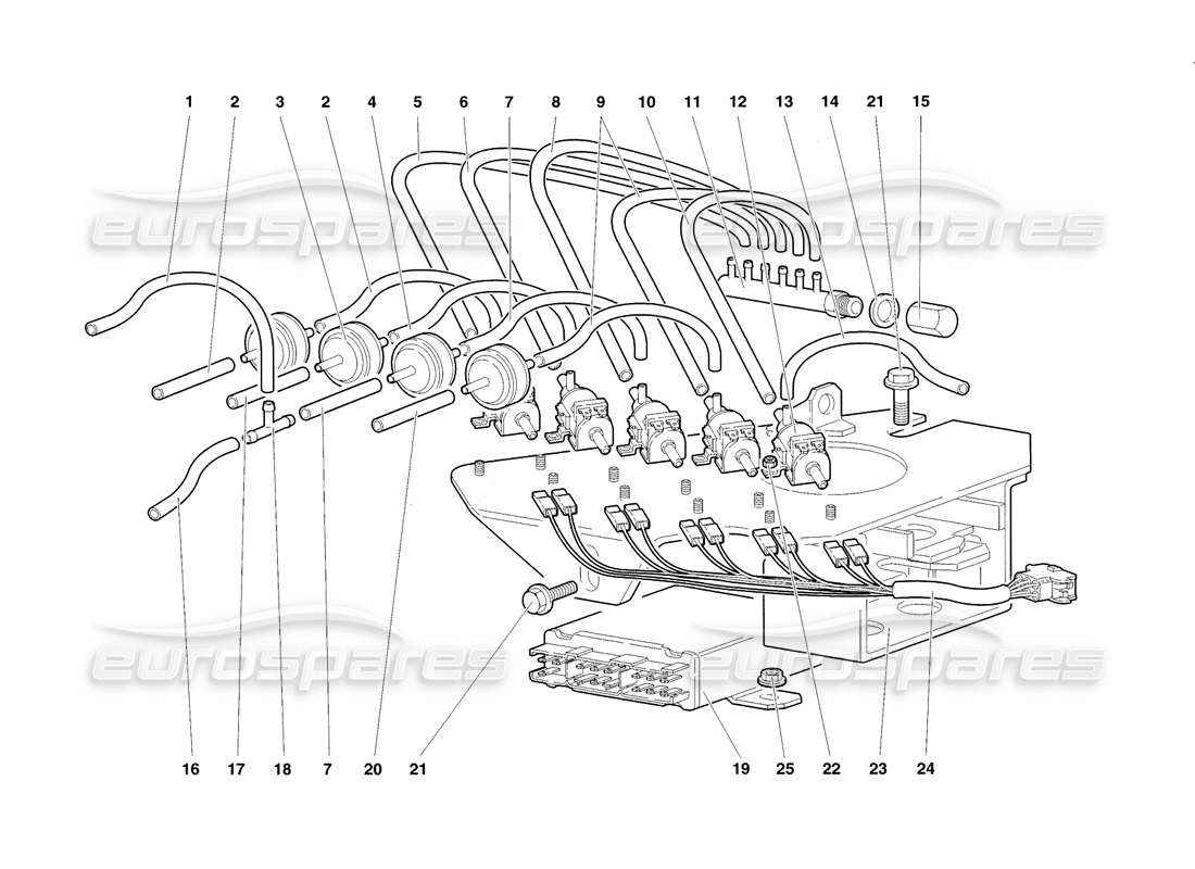 lamborghini diablo sv (1998) climate control part diagram