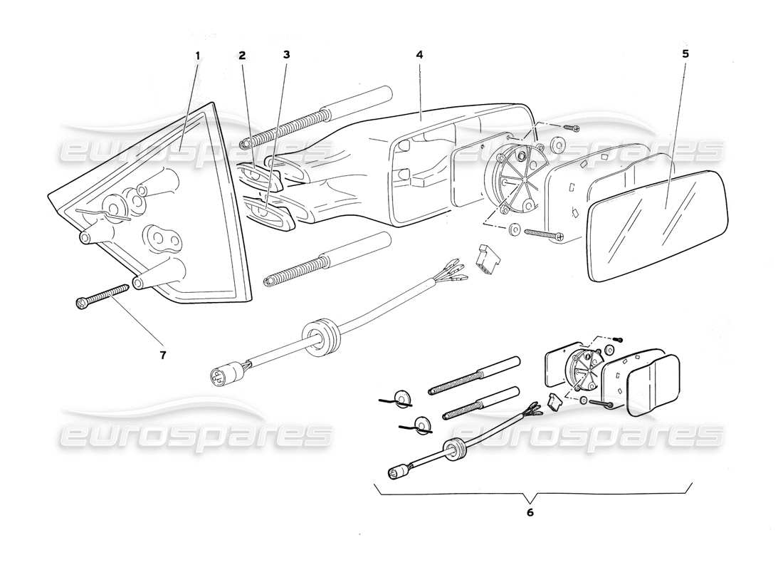 a part diagram from the lamborghini diablo sv (1999) parts catalogue