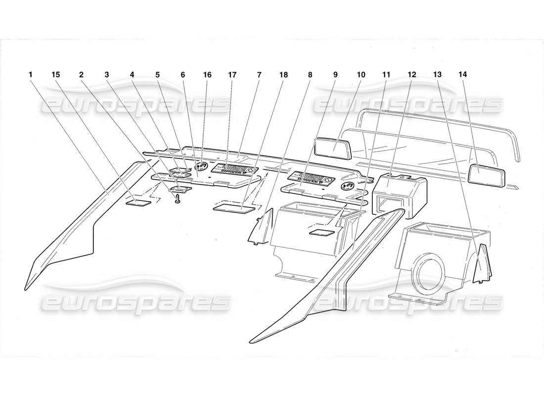 a part diagram from the lamborghini diablo parts catalogue