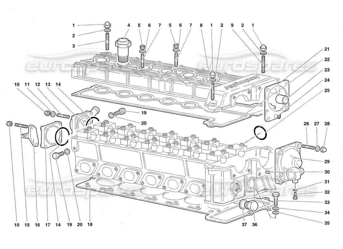 a part diagram from the lamborghini diablo parts catalogue