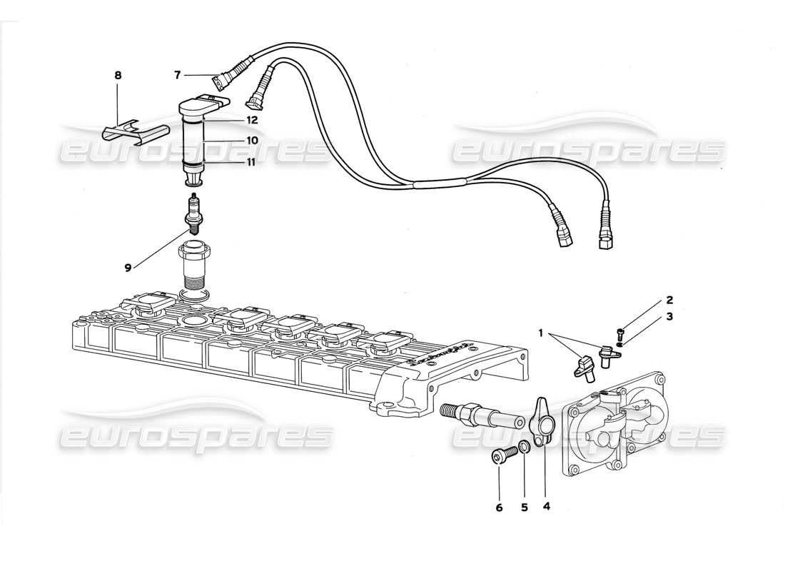 lamborghini diablo gt (1999) phase sensors and electrical components parts diagram