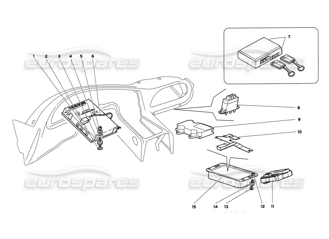 lamborghini diablo 6.0 (2001) electrical system parts diagram