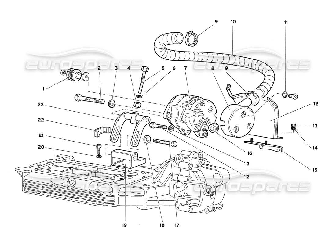 lamborghini diablo 6.0 (2001) alternator parts diagram