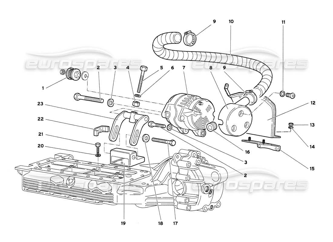 lamborghini diablo 6.0 (2001) alternator part diagram