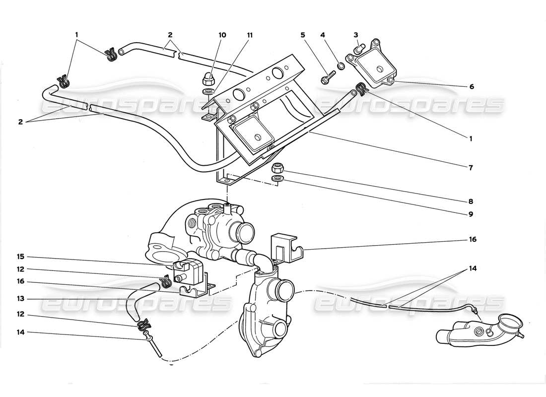 a part diagram from the Lamborghini Diablo GT (1999) parts catalogue