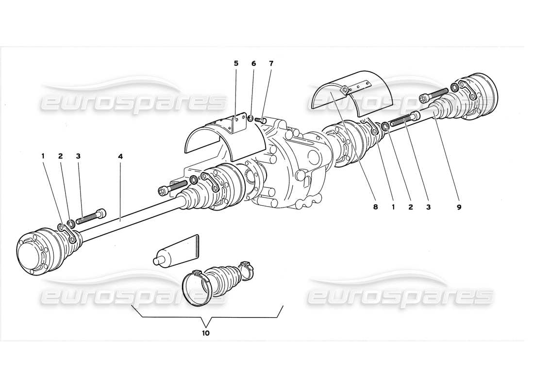 a part diagram from the lamborghini diablo parts catalogue