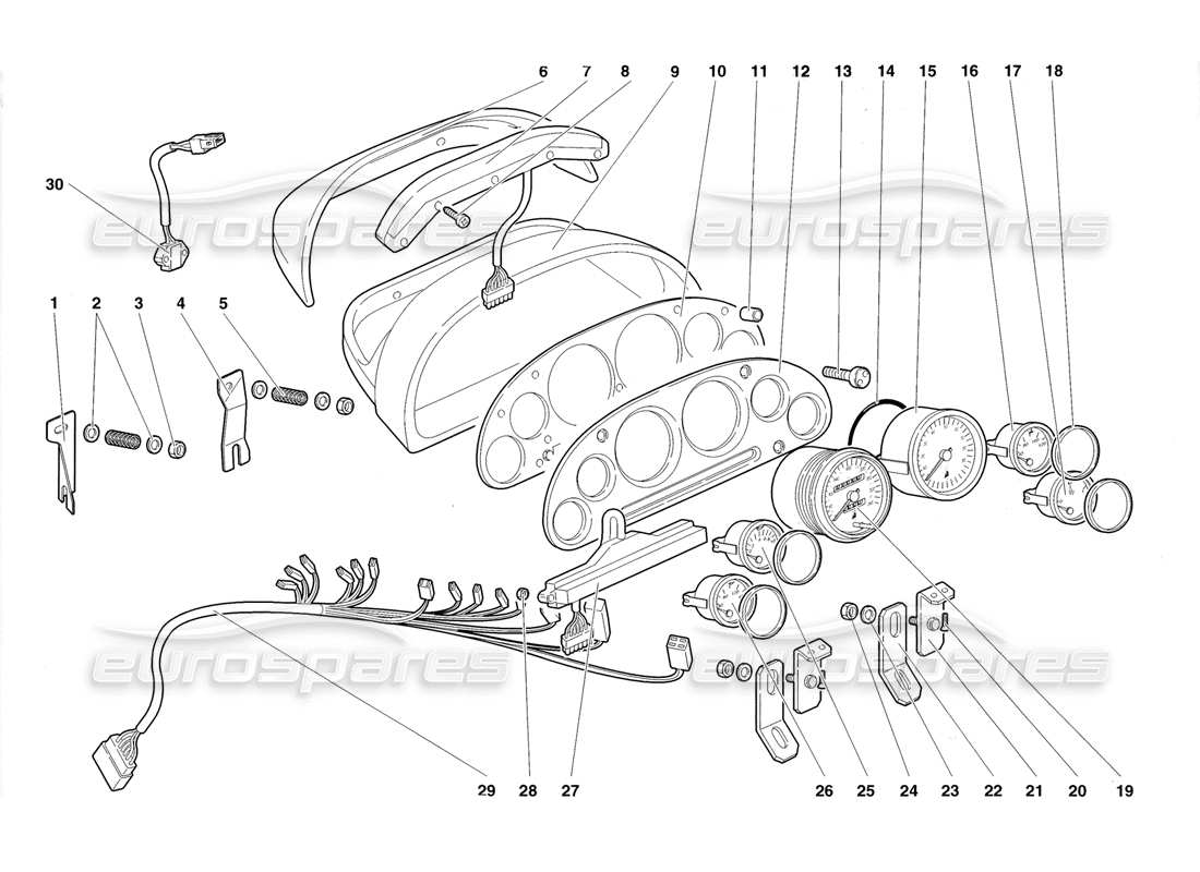 a part diagram from the Lamborghini Diablo Roadster (1998) parts catalogue