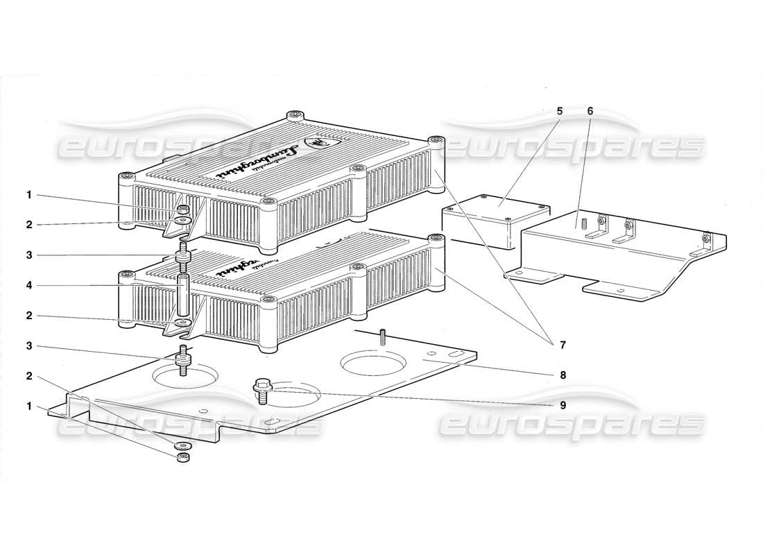 a part diagram from the lamborghini diablo roadster (1998) parts catalogue