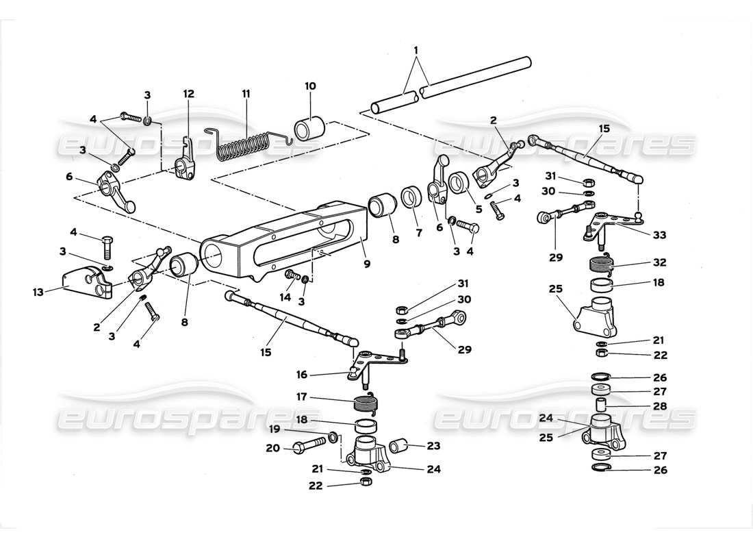 lamborghini diablo gt (1999) accelerator cables parts diagram