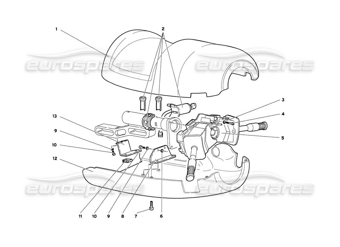 lamborghini diablo 6.0 (2001) steering part diagram