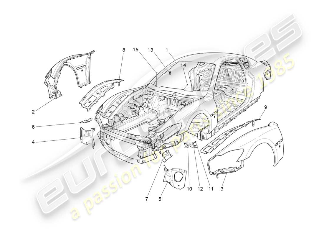 a part diagram from the Maserati GRANTURISMO S (2018) parts catalogue
