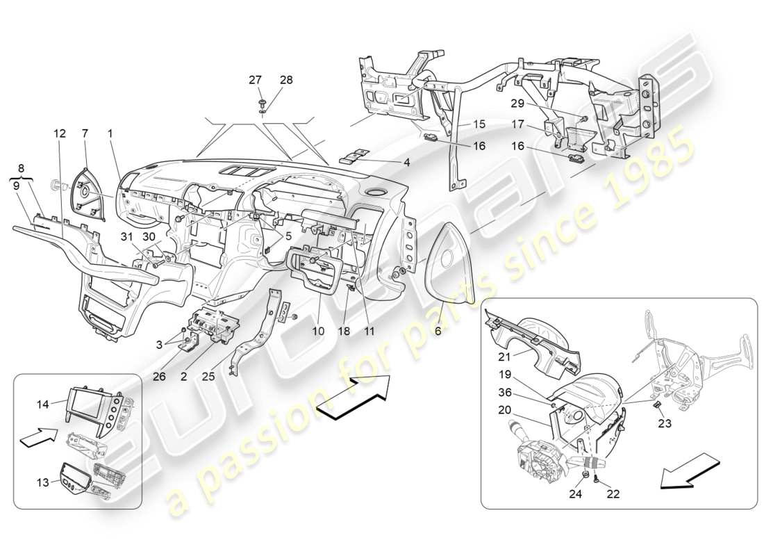 a part diagram from the Maserati GRANTURISMO S (2015) parts catalogue
