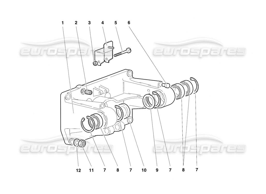 a part diagram from the lamborghini diablo sv (1997) parts catalogue