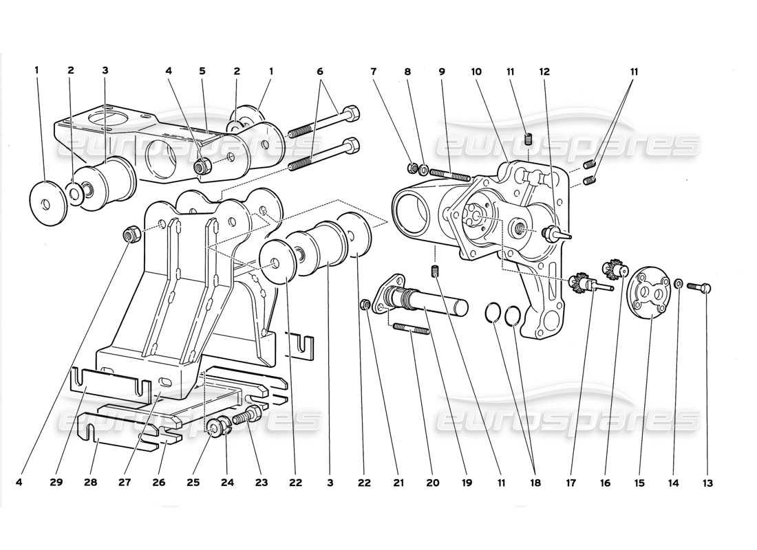 lamborghini diablo gt (1999) gearbox oil pump parts diagram