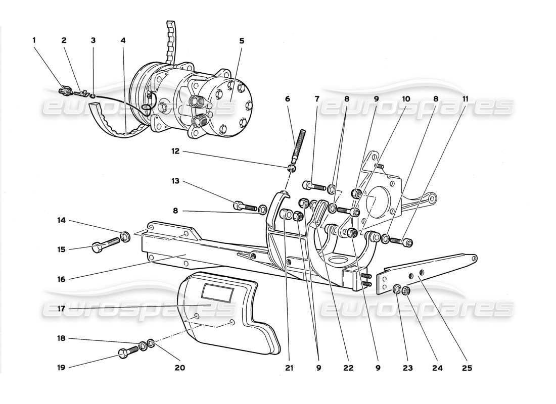 a part diagram from the lamborghini diablo gt (1999) parts catalogue
