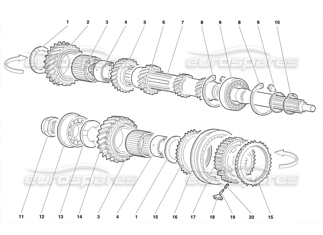 a part diagram from the lamborghini diablo parts catalogue