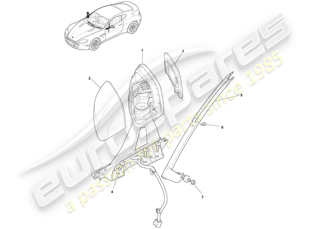 a part diagram from the aston martin v8 vantage (2007) parts catalogue
