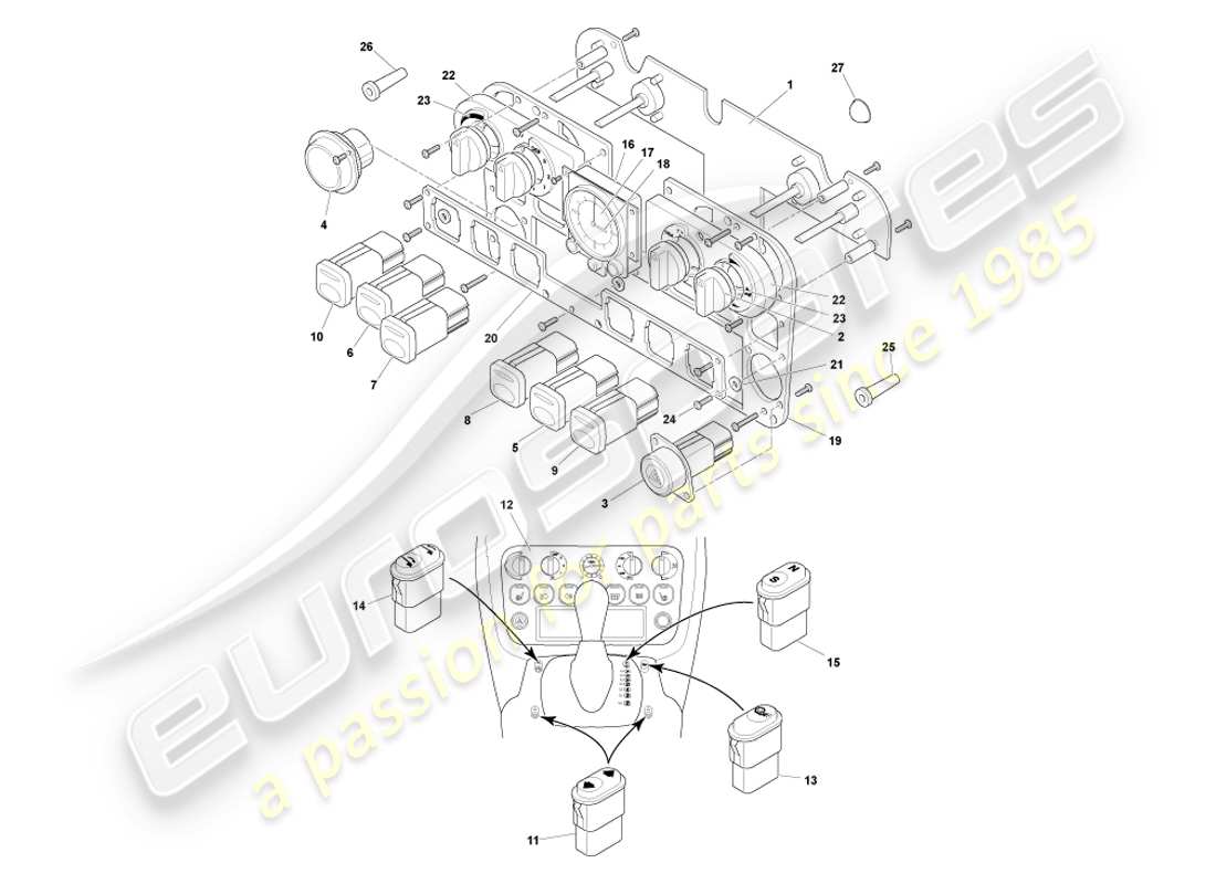 a part diagram from the aston martin db7 parts catalogue