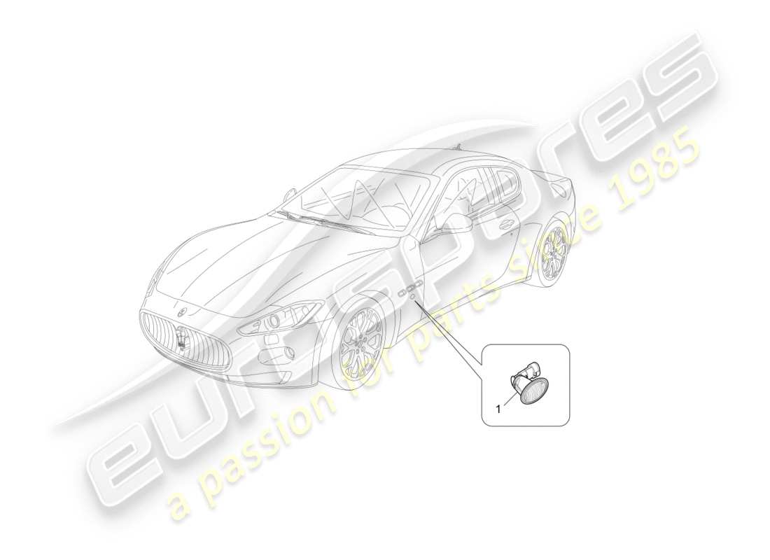 maserati granturismo (2011) side light clusters parts diagram