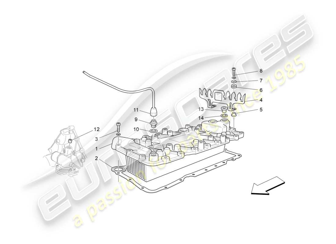 maserati granturismo s (2013) heat exchanger part diagram