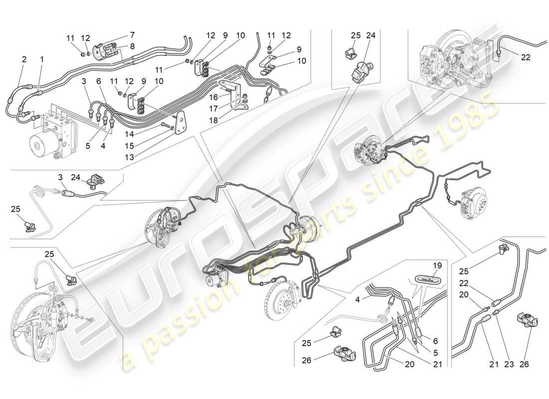 maserati granturismo (2016) lines part diagram