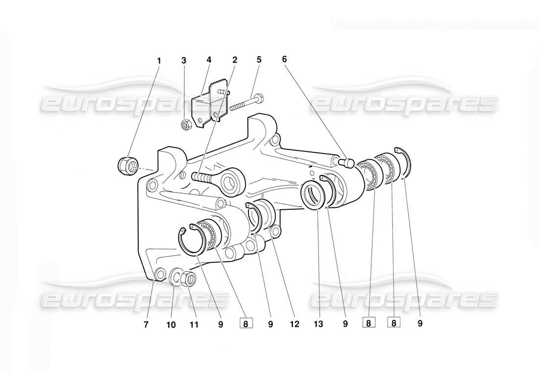 lamborghini diablo (1991) pedal mounting (valid for june 1992 version) parts diagram