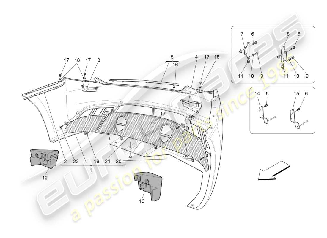 a part diagram from the maserati qtp 3.0 tds v6 275hp (2015) parts catalogue