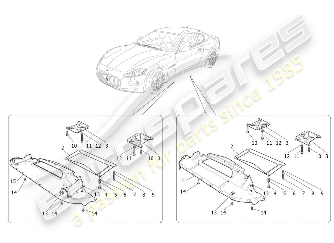a part diagram from the Maserati GRANTURISMO S (2016) parts catalogue