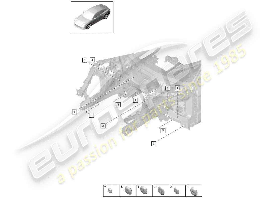 porsche 2020 (panamera 971-1) plug part diagram