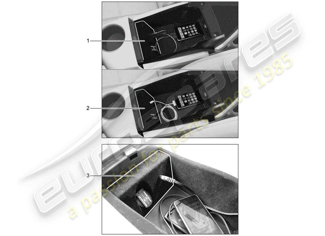 porsche 2016 (tequipment panamera) multimedia interface part diagram