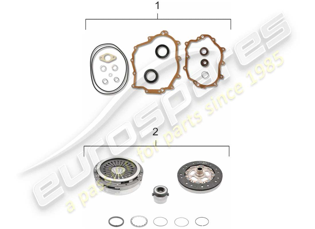porsche 1998 (993) gasket set parts diagram