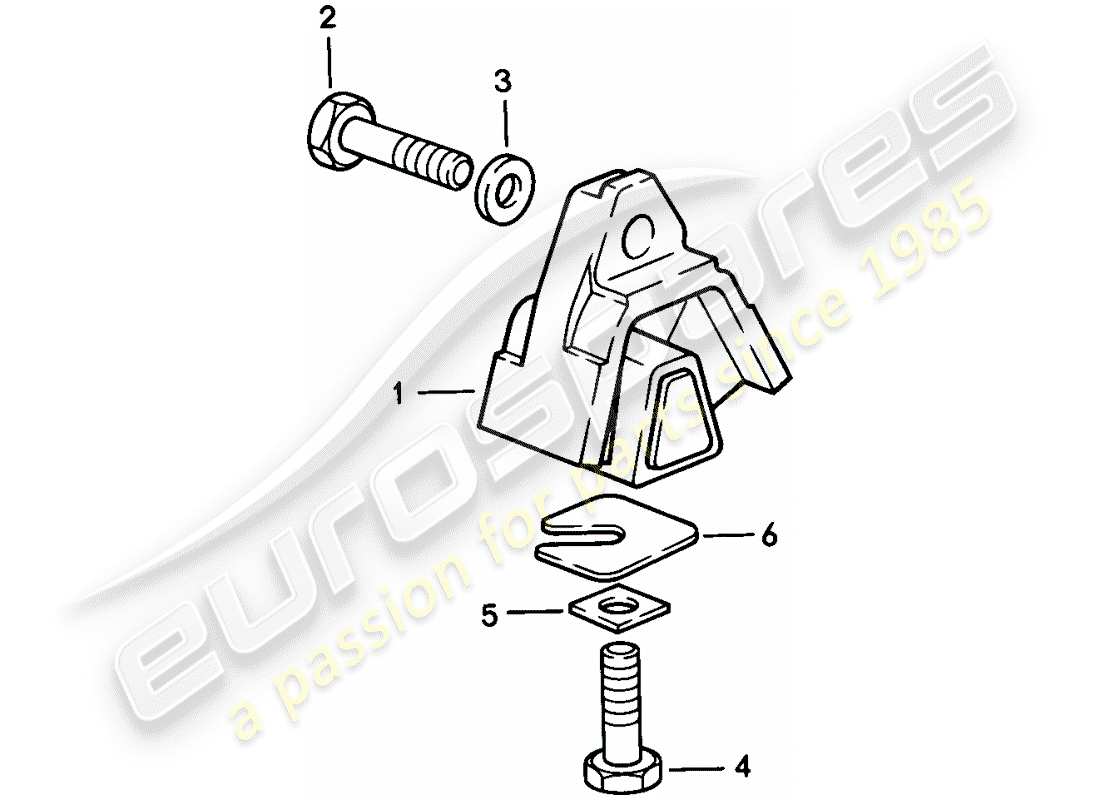 porsche 1986 (928) automatic transmission - transmission suspension part diagram