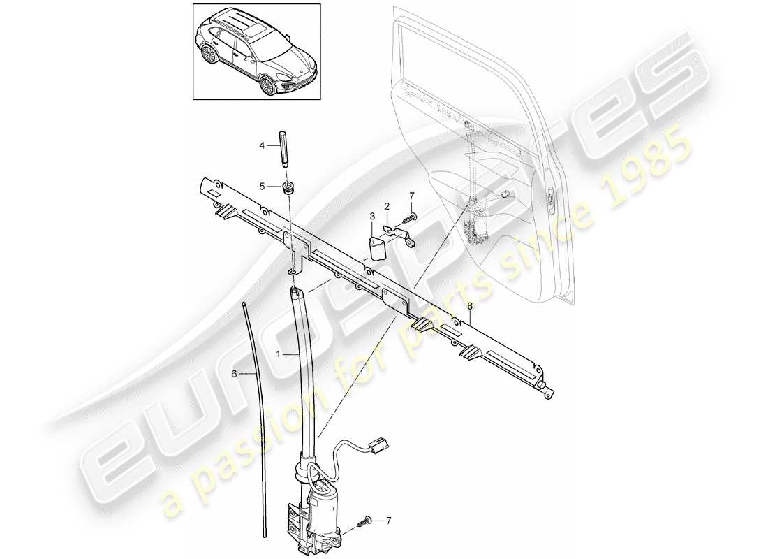 porsche 2015 (cayenne e2 92a) blind part diagram