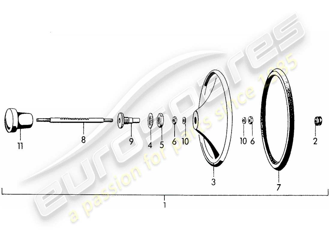 porsche 1955 (356/356a) valve part diagram