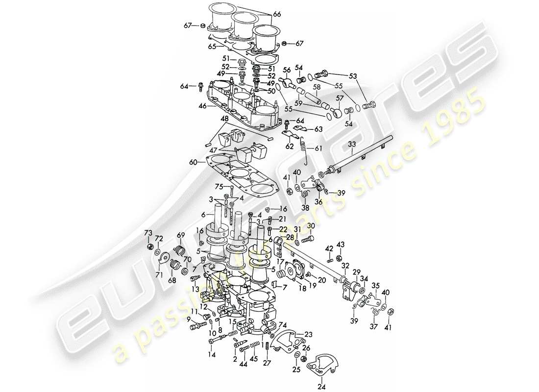 porsche 1971 (911) repair material - for - carburetor - - zenith - - 40 tin - repair set for maintenance - gasket set - see illustration: part diagram