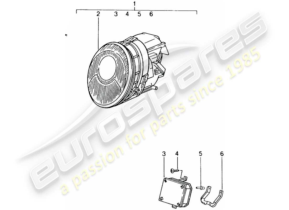 porsche 2005 (tequipment) headlamp part diagram