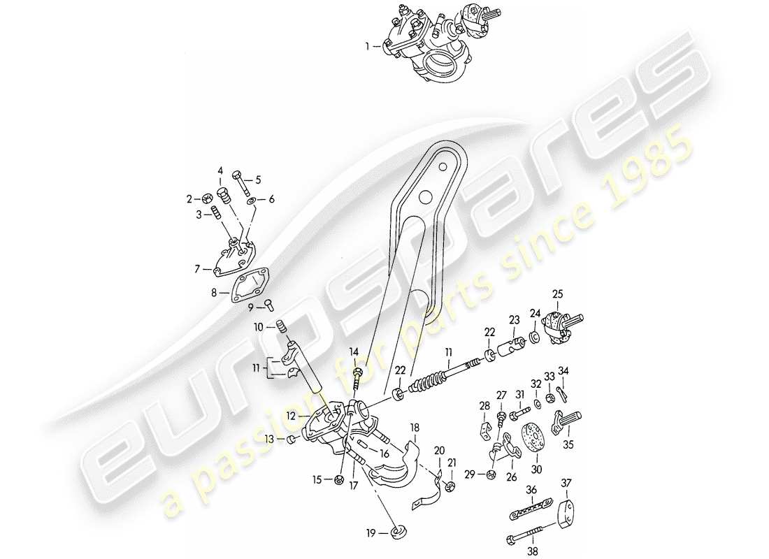 porsche 1955 (356/356a) steering gear - and - steering coupling - f >> 101 692 - f >> 61 892 - f >> 83 791 part diagram